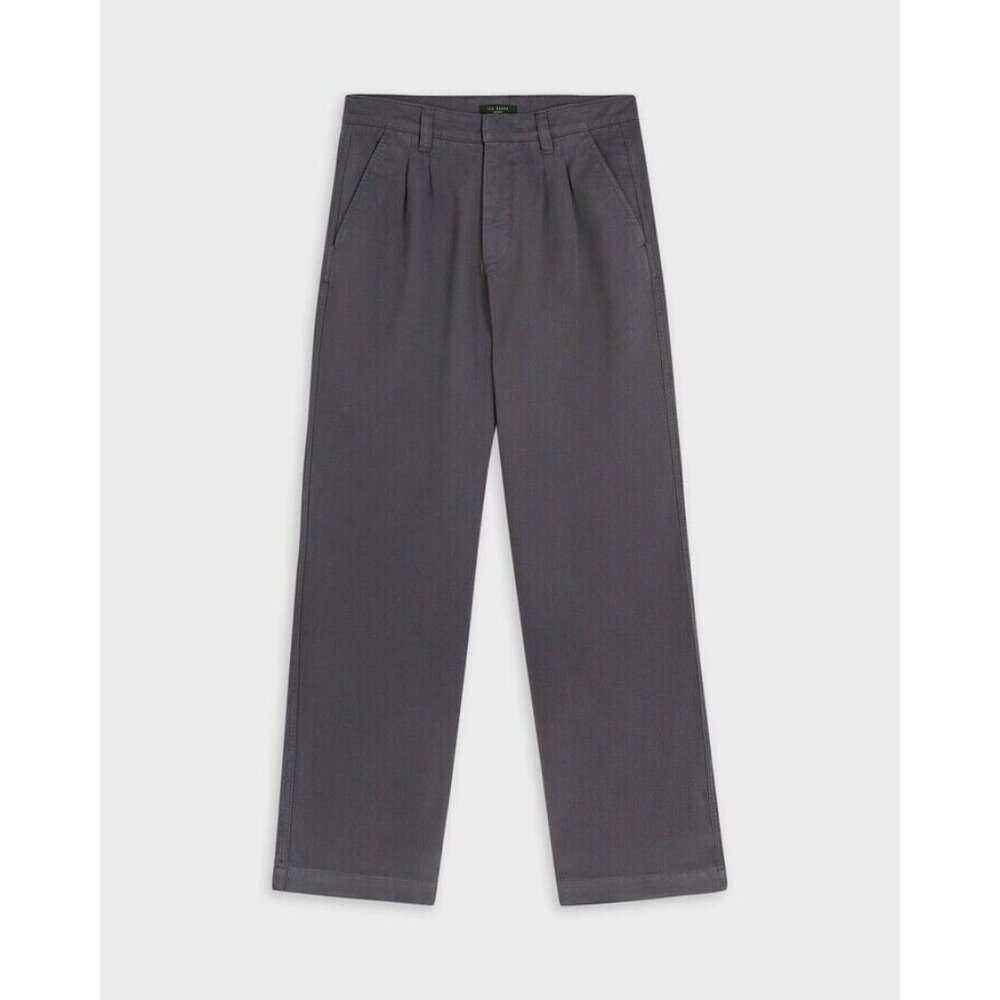 Ted Baker Orb Wide Leg Pleated Denim Chino Gray  (diverent Sizes) NWT $225